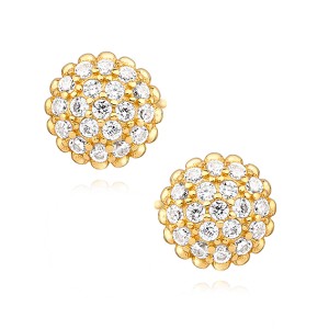Cercei argint placati cu aur galben cu pietre DiAmanti Z1503E_G-DIA (Argint 925‰ 2,1 g.)